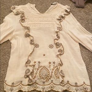 White embroidered blouse